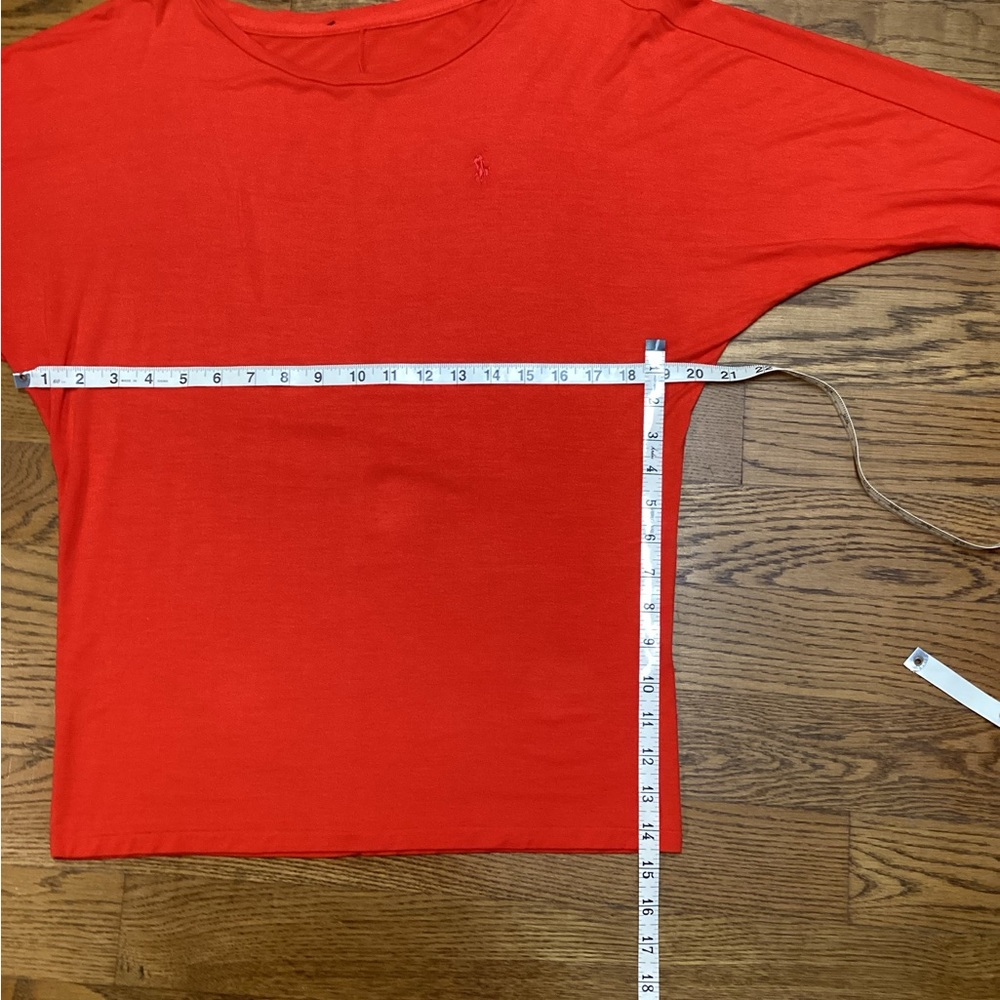 Ralph Lauren crew neck long sleeve tunic. Orange. Size Large - Picture 6 of 11